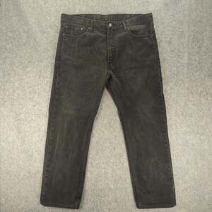 Levis 505 Jeans Mens 40x32 Black Straight Leg Light Wash Zip Fly Comfort Fit